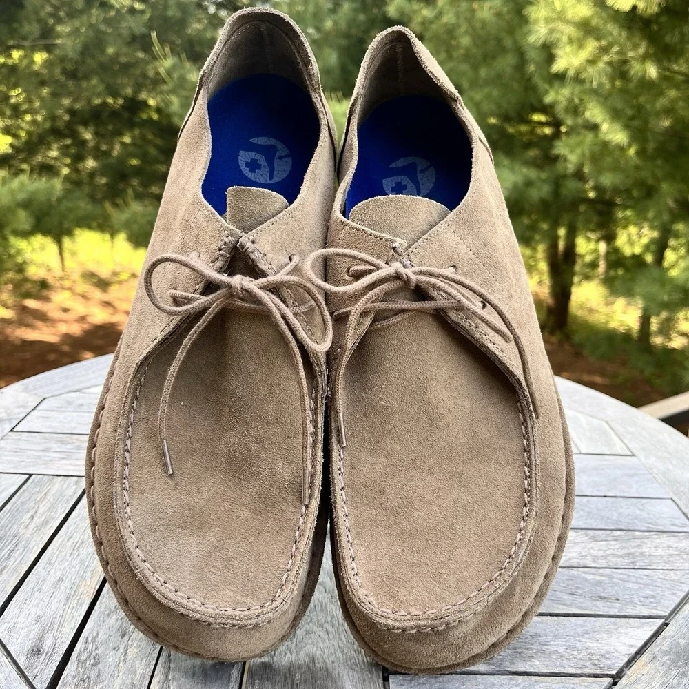 Birkenstock Utti Lace-Up Shoe Mens Size 46 | 13 Gray Taupe Suede Regular Fit